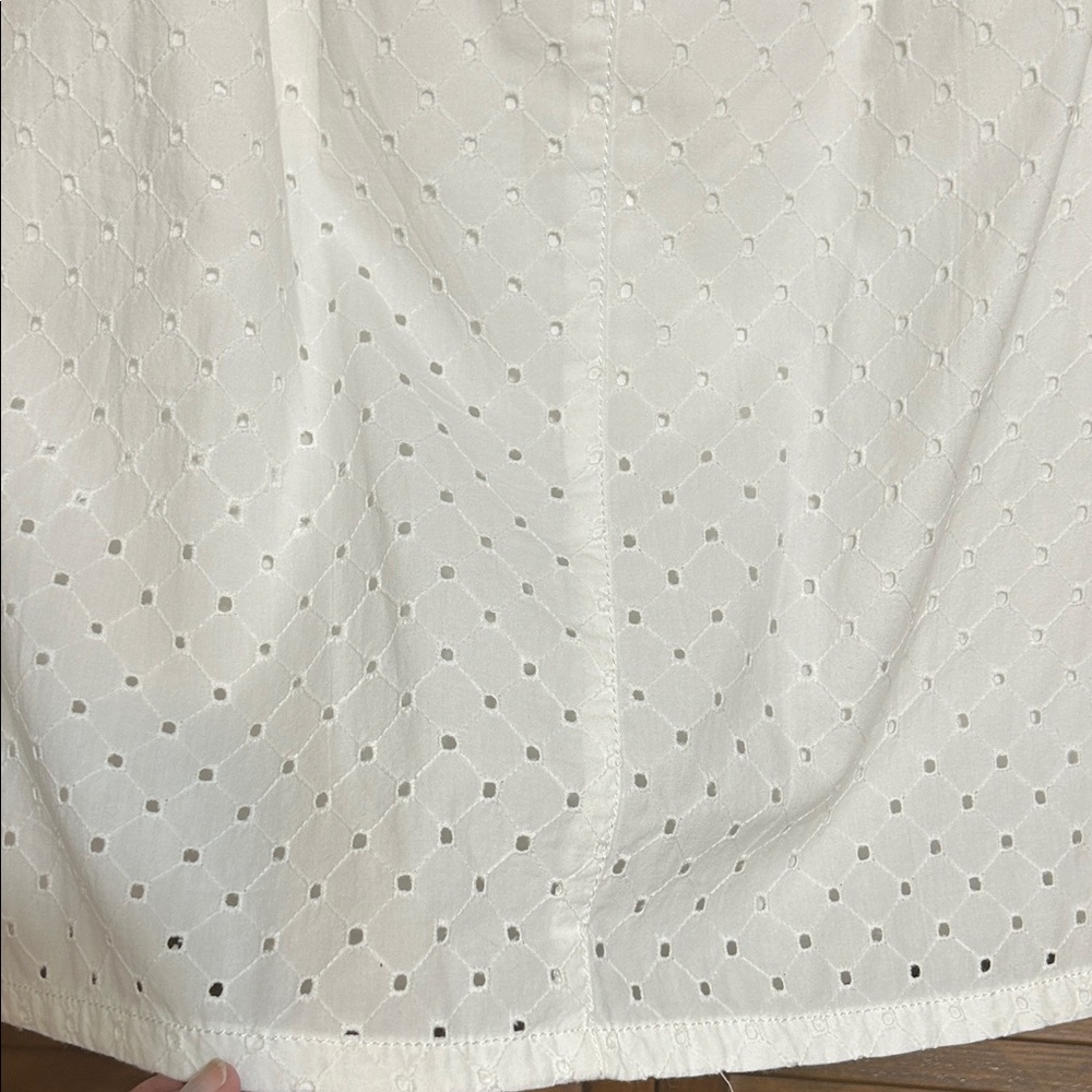 Croft & Barrow White Cotton Eyelet Skort Skirt Size 8 - Picture 4 of 6